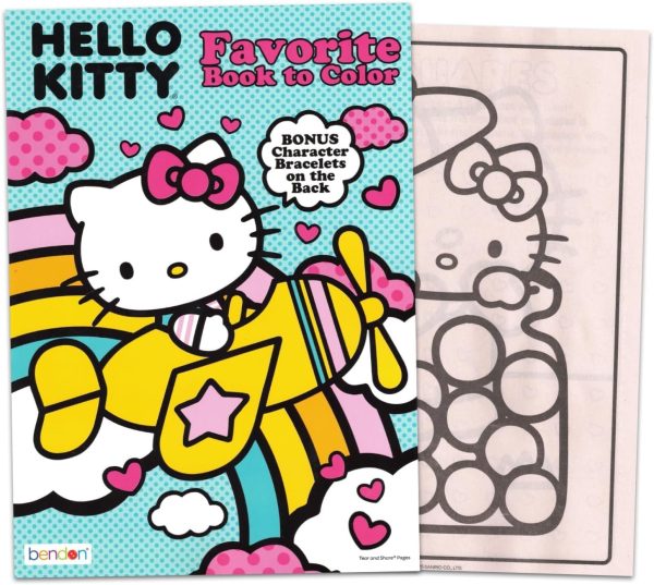 Hello Kitty Coloring Book for Kids Ages 4-8 - Bundle with Sanrio Coloring Pages, Activities, Games Plus Stickers, More | Hello Kitty Activity Book Set for Girls, Kids-2