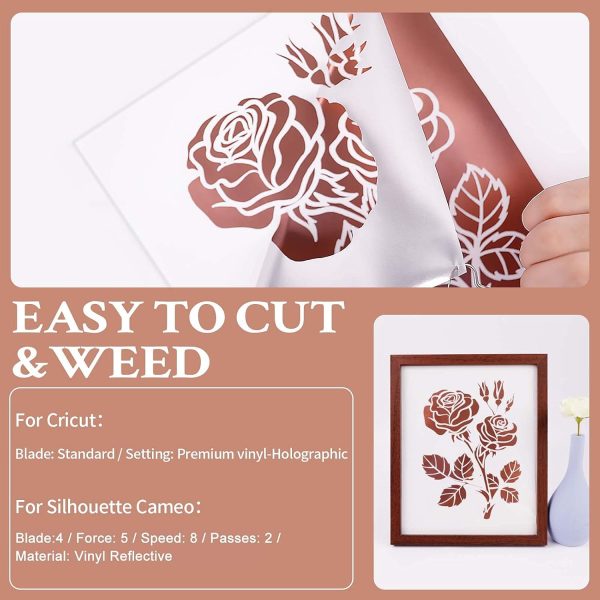 HTVRONT Matte Metallic Vinyl Permanent, 9 PCS 12 "x12 Metallic Vinyl Sheets - Permanent Adhesive Vinyl for Cutting Machine & Silhouette Cameo permanent resident