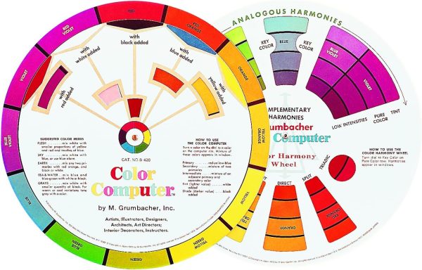 Grumbacher Large Color Wheel Mixing Guide, 9-1/2" Dia.-1