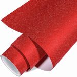 VINYL FROG Shimmer Adhesive Vinyl 12"x60" Red Glitter Craft Permanent Vinyl for Craft Cutter for Home Decor adhesive bra