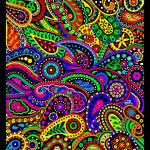 Stuff2Color Paisley - Fuzzy Velvet Coloring Poster for All Ages - Fun Coloring Activity-0