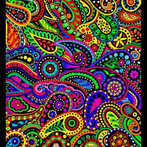 Stuff2Color Paisley - Fuzzy Velvet Coloring Poster for All Ages - Fun Coloring Activity-0