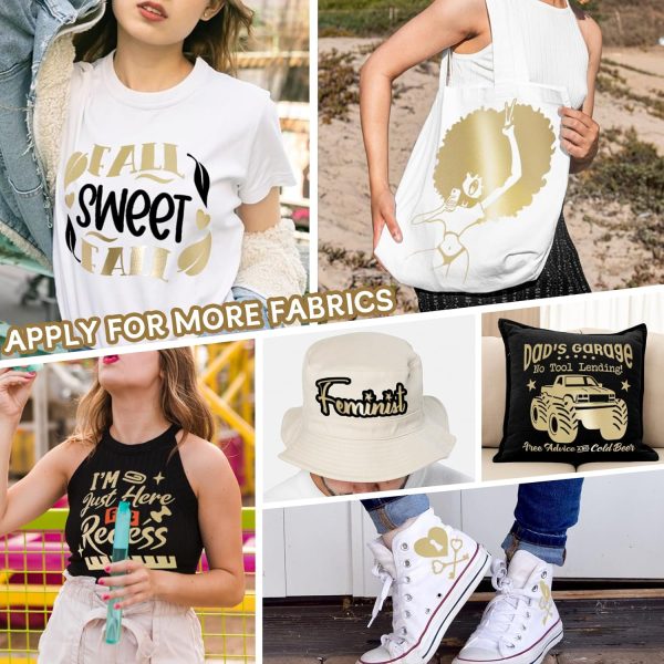 WRAPXPERT Gold HTV Light Gold Heat Transfer Vinyl Roll,12''x5ft Iron on Vinyl, Champagne Heat Press Vinyl for T-Shirts, Fabrics, Easy to Transfer & Cut golden