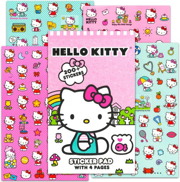 Hello Kitty Coloring Book for Kids Ages 4-8 - Bundle with Sanrio Coloring Pages, Activities, Games Plus Stickers, More | Hello Kitty Activity Book Set for Girls, Kids-4