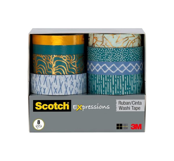 Scotch Expressions Washi Tape, 8 Rolls/Pack (C1017-8-P6) scotch soda