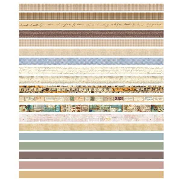 YUBX Vintage Washi Tape Set 20 Rolls Skinny Retro Decorative Antique Patterns Masking Tapes for Arts, DIY Crafts, Journals, Planners, Scrapbook, Wrapping (Vintage)-3