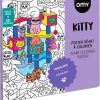 Omy Giant Coloring Poster – Kitty | Fun and Creative Coloring Activity | Extra-Large Poster to Color Alone or with Others | Easy-to-Frame Format | from 3 Years Old omyn
