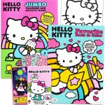 Hello Kitty Coloring Book for Kids Ages 4-8 - Bundle with Sanrio Coloring Pages, Activities, Games Plus Stickers, More | Hello Kitty Activity Book Set for Girls, Kids-0