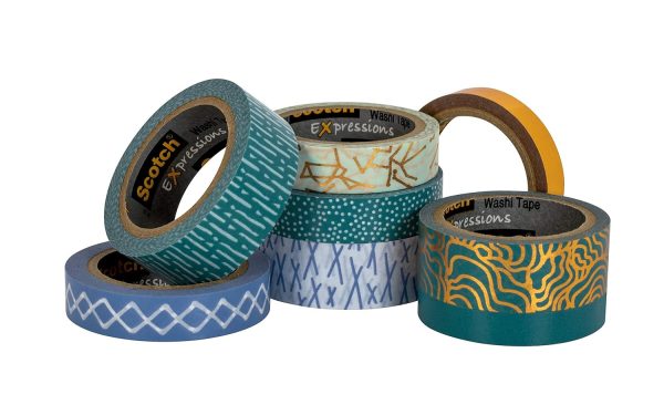Scotch Expressions Washi Tape, 8 Rolls/Pack (C1017-8-P6) taper
