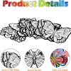 Motipuns 24 Pcs Butterflies Velvet Coloring Fuzzy Color Your Own Velvet Butterflies DIY Posters for Crafts and Arts Family Craft Project Party Favors and Activities(Classic Style)-2