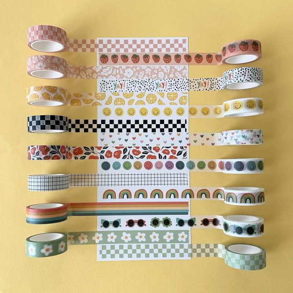 ZYNSHE Washi Tape Set of 16 Rolls of 15 mm Wide Cute Decorative Washi Tape for Journaling, Scrapbook, Washy Crafts, Bullet Journals, Planners, DIY Décor, Gift Wrapping, Craft Supplies (Splash) seton hall university