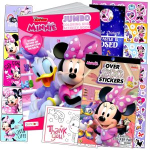 Bendon Minnie Mouse Coloring Book Stickers Set with Coloring Book and Minnie Stickers, Reward Sticker Set, and More-0