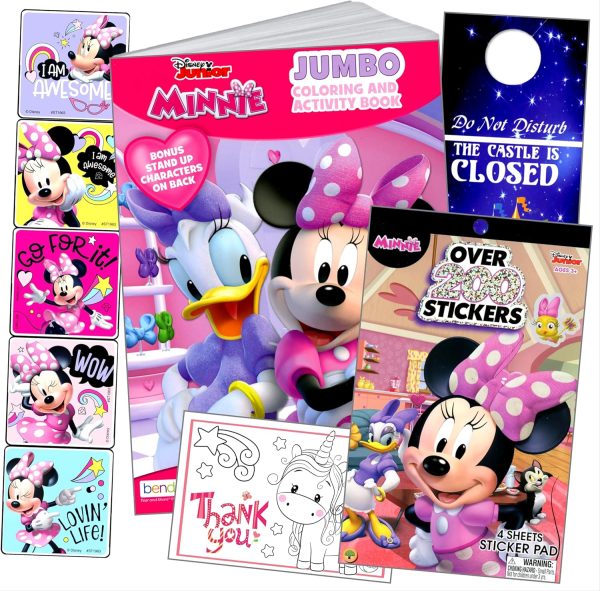 Bendon Minnie Mouse Coloring Book Stickers Set with Coloring Book and Minnie Stickers, Reward Sticker Set, and More-1