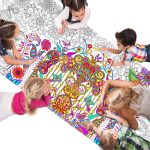 Giant Coloring Poster, Large Plant Coloring Activity Paper 75” x 31” Jumbo Size Versatile Paper DIY Painting Drawing Banner/Tablecloth for School Group Family Art Craft Activities Decoration-0