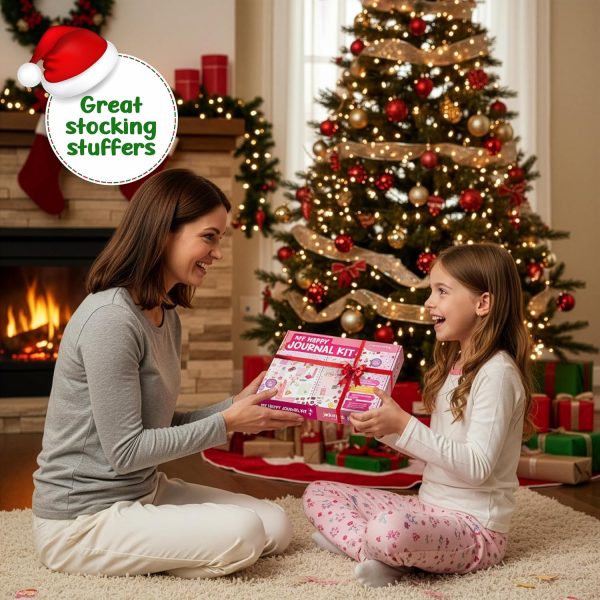 jackinthebox DIY Journal for Girls Ages 8-12, 242 pcs, Journaling kit, Tween Scrapbook, Includes 10 Mental Health Exercises, Girls Diary 8 9 10 11 12 Years-2