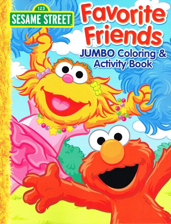 Bendon Publishing International Sesame Street Elmo Jumbo Coloring Book - Favorite Friends-1
