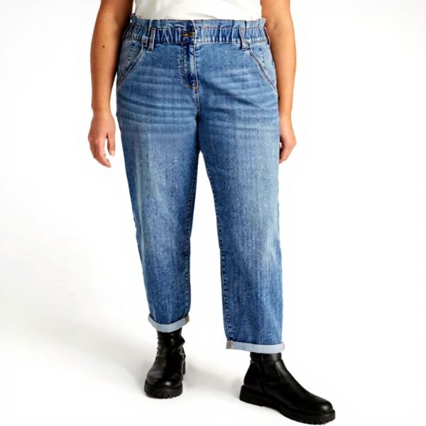 Fiorella Rubino Ballon Jeans Curvy Damen helle Waschung