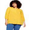 Fiorella Rubino Bluse Viskose Rundhals Curvy Größen Damen