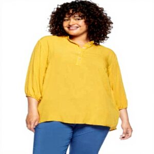 Fiorella Rubino Bluse Viskose Rundhals Curvy Größen Damen
