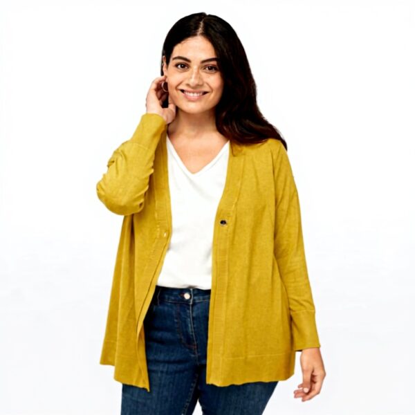 Fiorella Rubino Cardigan Viskose LENZING ECOVERO gelb Damen