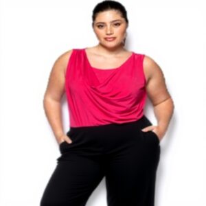 Fiorella Rubino Cropped Hose Jersey Curvy Größen Damen