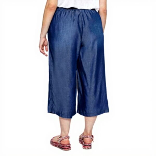 Fiorella Rubino Damen Cropped Lyocell Hose Blau Größe 42