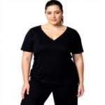 Fiorella Rubino Damen T-Shirt Tunnelzug Seite Größen