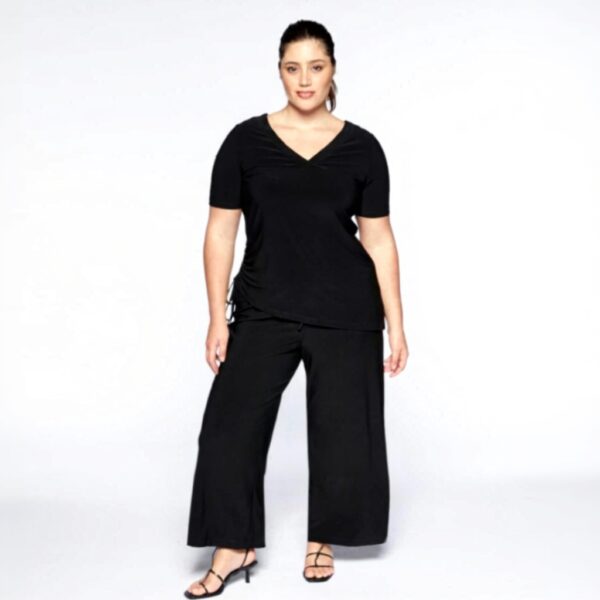 Fiorella Rubino Damen T-Shirt Tunnelzug Seite Größen