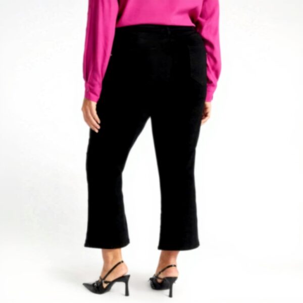 Fiorella Rubino Kick Flare Jeans Schwarz Curvy Größen Damen