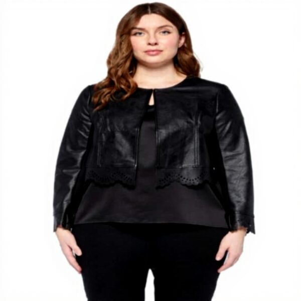 Fiorella Rubino Kurze Jacke Spitzeneffekt Curvy Size Damen