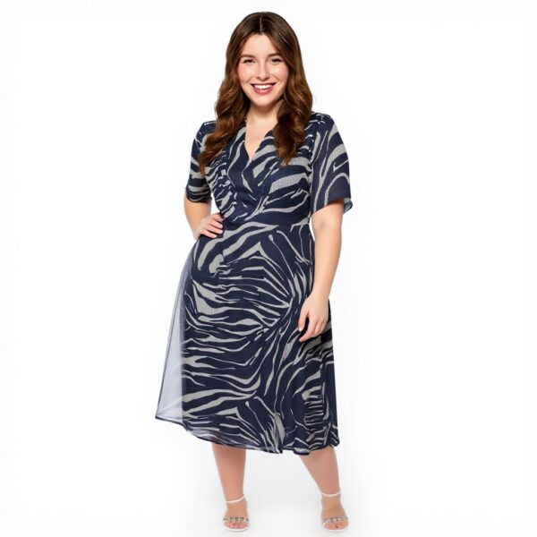 Fiorella Rubino Langdruckes Kleid Curvy Size Schwarz