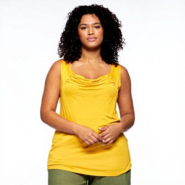 Fiorella Rubino Top ECOVERO Viskose Kräuselung Damen Curvy