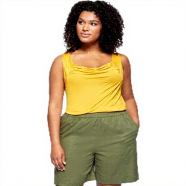 Fiorella Rubino Top ECOVERO Viskose Kräuselung Damen Curvy