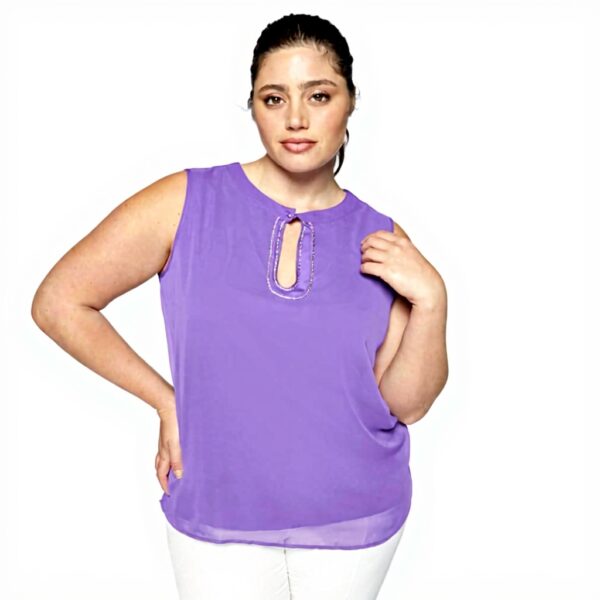 Fiorella Rubino Top Stickerei Curvy Größen Damen Sommer