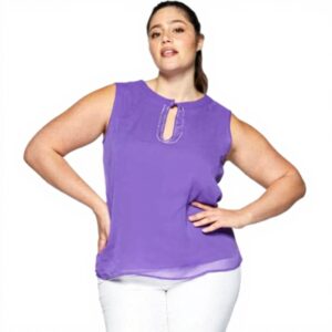 Fiorella Rubino Top Stickerei Curvy Größen Damen Sommer