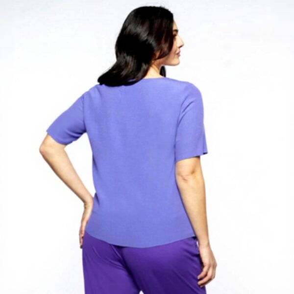 Fiorella Rubino Bluse kurze Ärmel gerade Schnitt Damen