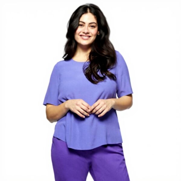 Fiorella Rubino Bluse kurze Ärmel gerade Schnitt Damen