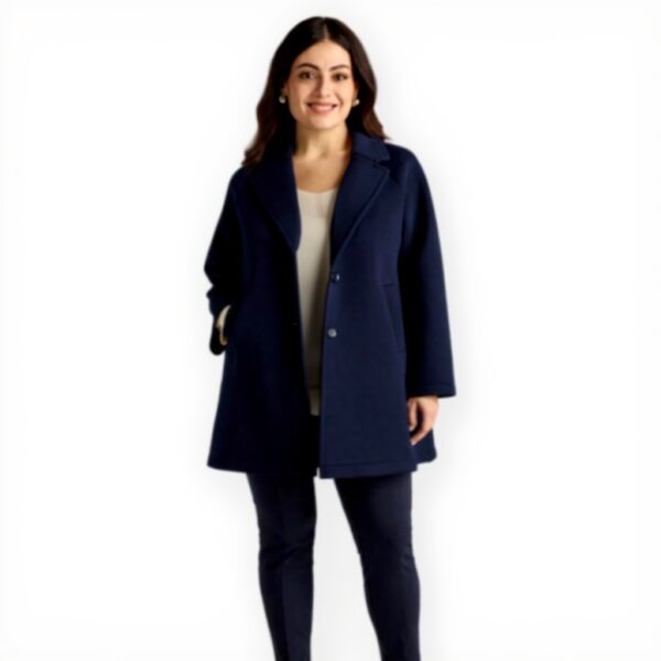 Fiorella Rubino Scuba Mantel Damen A-Linie curvy Größe