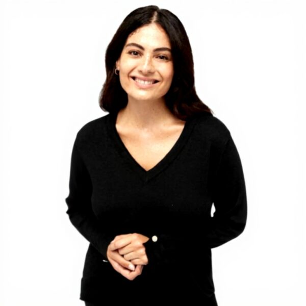 Fiorella Rubino V-Ausschnitt Pullover ECOVERO Viskose Damen