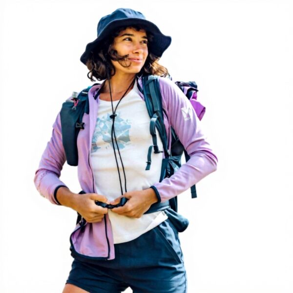 MILLET Damen Fleecejacke Blau recycelt Polartec Outdoor