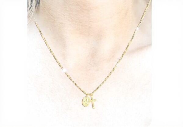 Kreuzkette Gold VIDONIO Damen 14K vergoldet verstellbar