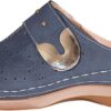 Damen Pantoletten mit Absatz atmungsaktiv bequem Clogs-1