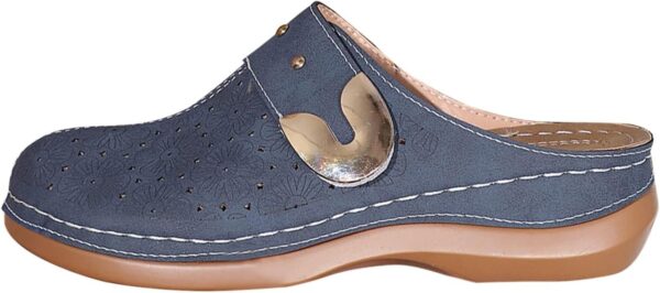 Damen Pantoletten mit Absatz atmungsaktiv bequem Clogs-1