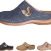 Damen Pantoletten mit Absatz atmungsaktiv bequem Clogs-0