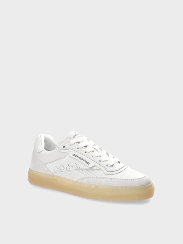 Copenhagen Sneaker Damen Weiß Creme Leder Retro Design-2