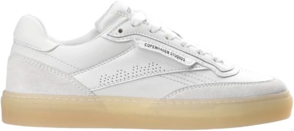 Copenhagen Sneaker Damen Weiß Creme Leder Retro Design-0