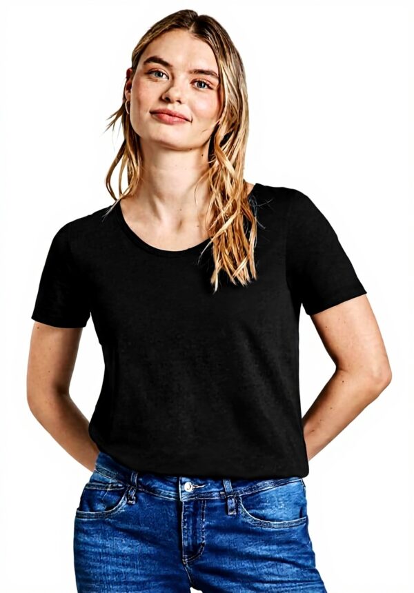 Damen T-Shirt Street One Baumwolle Modal Unifarbe
