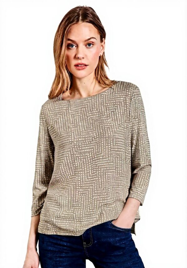 Damen Gemustertes Shirt STREET ONE Rundhalsausschnitt