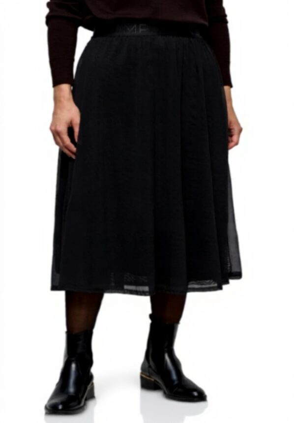 Damen Mesh-Rock Street One Midi-Rock elastischer Bund