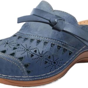 Damen Sabots Plateau Schlappen Suecos atmungsaktive-0